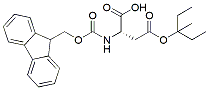 Molecular structure of the compound: Fmoc-Asp(OMpe)-OH
