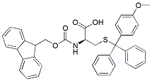 Molecular structure of the compound: Fmoc-D-Cys(Mmt)-OH