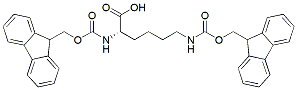 Molecular structure of the compound: Fmoc-Lys(Fmoc)-OH