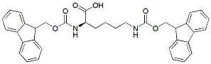 Molecular structure of the compound: Fmoc-D-Lys(Fmoc)-OH