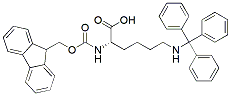 Molecular structure of the compound: Fmoc-Lys(Trt)-OH