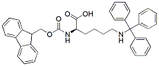 Molecular structure of the compound: Fmoc-D-Lys(Trt)-OH