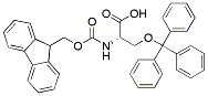 Molecular structure of the compound: Fmoc-Ser(Trt)-OH