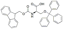Molecular structure of the compound: Fmoc-D-Ser(Trt)-OH
