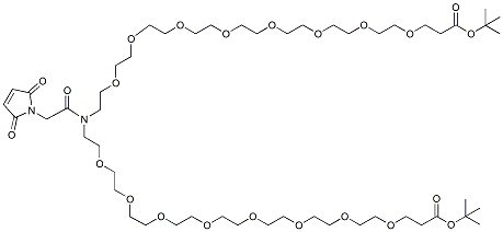 Molecular structure of the compound: N-(C1-Mal)-N-bis(PEG8-t-butyl ester)
