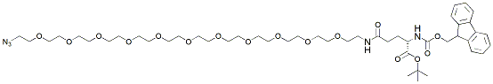 Molecular structure of the compound: 1-tert-Butyl N-Fmoc-L-glutamate-PEG11-Azide