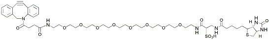 Molecular structure of the compound: DBCO-Sulfo-PEG8-biotin