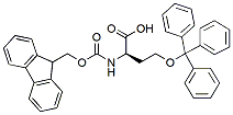 Molecular structure of the compound: Fmoc-Hse(Trt)-OH