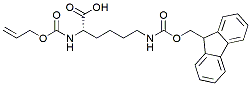Molecular structure of the compound: Alloc-Lys(Fmoc)-OH
