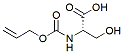 Molecular structure of the compound: Alloc-L-serine