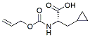 Molecular structure of the compound: Alloc-amino-3-cylcopropylpropanoic acid