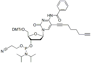 Molecular structure of the compound: C8-Alkyne-dC-CE Phosphoramidite