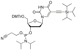 Molecular structure of the compound: TIPS-5-Ethynyl-dU-CE Phosphoramidite