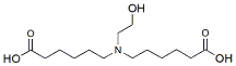 Molecular structure of the compound: N-[{2-ethanol]amino]-bis-N-hexanoic acid