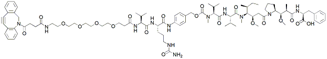 Molecular structure of the compound: DBCO-PEG4-Val-Cit-PAB-MMAF