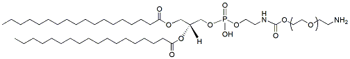 Molecular structure of the compound: DSPE-carbamate-PEG-amine, MW 2,000