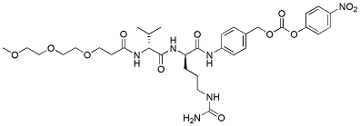 Molecular structure of the compound: m-PEG3-Val-Cit-PAB-PNP