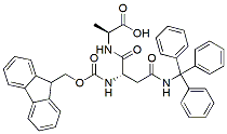 Molecular structure of the compound: Fmoc-Asn(Trt)-Ala-OH