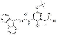 Molecular structure of the compound: Fmoc-Asp(t-Bu)-Ala-OH