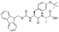 Molecular structure of the compound: Fmoc-Tyr(t-Bu)-Ala-OH
