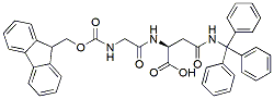 Molecular structure of the compound: Fmoc-Gly-Asn(Trt)-OH