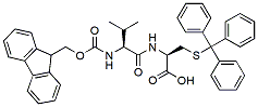 Molecular structure of the compound: Fmoc-Val-Cys(Trt)-OH