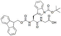 Molecular structure of the compound: Fmoc-Trp(Boc)-Gly-OH