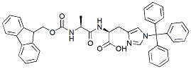 Molecular structure of the compound: Fmoc-Ala-His(Trt)-OH