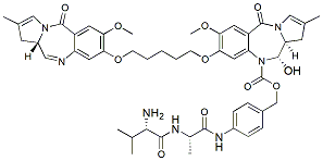 Molecular structure of the compound: SG3199-Val-Ala-PAB