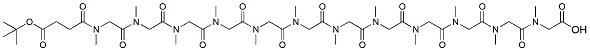 Molecular structure of the compound: mono tert-butyl Succinyl-pSar12-OH