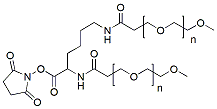 Molecular structure of the compound: 2-arm PEG-NHSn MW 20,000