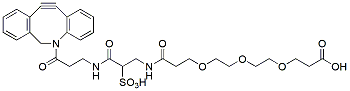 Molecular structure of the compound: Sulfo DBCO-PEG3-acid, TEA salt