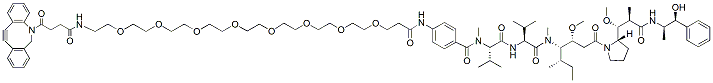 Molecular structure of the compound: DBCO-PEG8-PAB-MMAE
