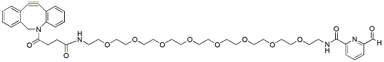 Molecular structure of the compound: DBCO-PEG8-3-formylbenzamide