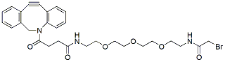 Molecular structure of the compound: Bromoacetyl-PEG3-DBCO
