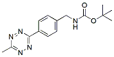 Molecular structure of the compound: tert-Butyl (4-(6-methyl-1,2,4,5-tetrazin-3-yl)benzyl)carbamate