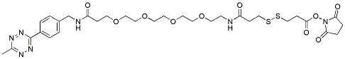Molecular structure of the compound: Methyltetrazine-PEG4-SS-NHS ester 