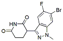 Molecular structure of the compound: 1-(6-Bromo-5-fluoro-1-methyl-1H-indazol-3-yl)dihydropyrimidine-2,4(1H,3H)-dione