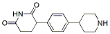 Molecular structure of the compound: 3-(4-(Piperidin-4-yl)phenyl)piperidine-2,6-dione hydrochloride