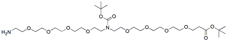Molecular structure of the compound: N-(amine-PEG4)-N-Boc-PEG4-t-butyl ester