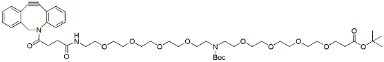 Molecular structure of the compound: N-Boc-N-(DBCO-PEG4)-N-PEG4-t-butyl ester