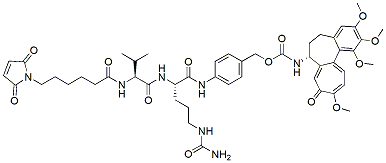 Molecular structure of the compound: Mal-Val-Cit-PAB-Colchicine