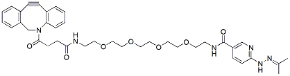 Molecular structure of the compound: DBCO-PEG4-HyNic