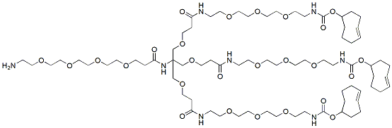 Molecular structure of the compound: Amino-PEG4-tris-PEG3-TCO