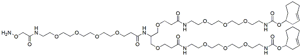 Molecular structure of the compound: Aminooxy-PEG4-bis-PEG3-TCO