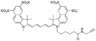 Molecular structure of the compound: sulfo-Cyanine5.5 alkyne