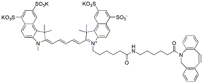 Molecular structure of the compound: sulfo-Cyanine5.5 DBCO