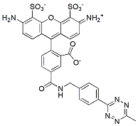 Molecular structure of the compound: BP Fluor 488 tetrazine, 5-isomer