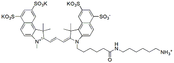 Molecular structure of the compound: sulfo-Cyanine3.5 amine