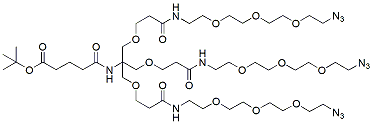 Molecular structure of the compound: t-butyl ester-C5-tris-PEG3-azide